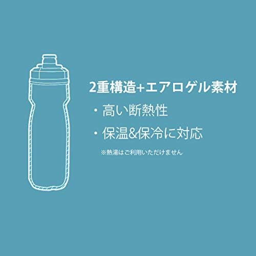 CamelBak Podium Chill Insulated Bike Water Bottle - Easy Squeeze Bottle - Fits Most Bike Cages - 24oz, Black