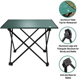 VILLEY Portable Camping Side Table, Ultralight Aluminum Folding Beach Table with Carry Bag for Outdoor Cooking, Picnic, Camp, Boat, Travel