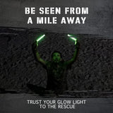 Emergency Glow Sticks with 12 Hours Duration, Individually Wrapped Industrial Grade Glowsticks for Survival Gear, Camping Lights, Power Outages and Military Use