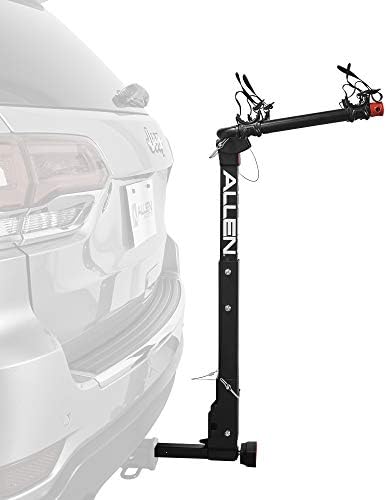 Allen Sports Deluxe Locking Quick Release 2-Bike Carrier for 2 Inch & 1 4 in. Hitch, Model 522QR , Black