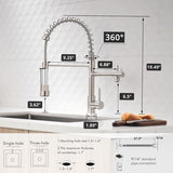 AIMADI Kitchen Faucet with Pull Down Sprayer,Commercial Stainless Steel Pull Down Sprayer Kitchen Faucet Single Hole Single Handle RV Laundry Outdoor Kitchen Sink Faucets