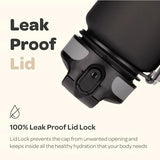 Hydracy Water Bottle with Time Marker -Large BPA Free Water Bottle & No Sweat Sleeve -Leak Proof Gym Bottle with Fruit Infuser Strainer & Times to Drink -Ideal for Fitness Sports & Outdoors