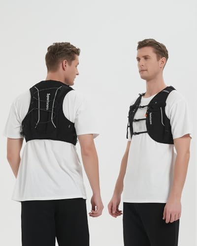 sportsnew Running Vest for Women Men, Lightweight 10L Hydration Backpack with Waterproof Phone Pocket, Breathable Pack for Hiking Trail Running Cycling Marathon