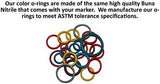 Captain O-Ring Players Kit Large Color Coded Master Paintball Oring Kit - 18 Sizes 360 Orings (Most Common o-Ring Sizes for Paintball Markers and Equipment)