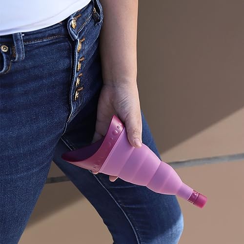 TRIPTIPS Pee Conch Foldable Female Urinal Device Portable Urinal for Women Pee Funnel for Women Travel, She Pee Cup for Women Stand to Pee Womens Urinal Funnel with Tube Case