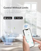 Super Quiet Register Booster Fan for 4" x 12" Register Holes, Smart Register Vent with Dual Intelligent Thermostat and WIFI App Control, Heating Cooling AC Vent Fan (White)