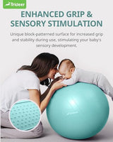 Trideer Pregnancy Birthing Ball - 1.7mm Extra Thick Yoga Ball for Maternity, Labor, Exercise, Physio, Recovery - Guide & Baby Memory Book Included - 440LB Anti-Burst & Non-Slip Stability