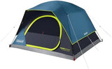 Coleman 4-Person Dark Room Skydome Camping Tent, Blue