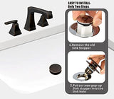 Artiwell Universal Bathroom Sink Drain Stopper, Fits Most Pop-Up Drains for Vessel Sink Lavatory Vanity, Sink Drain Strainer with Detachable Hair Catcher, Tested by Plumber in US (Oil Rubbed Bronze)