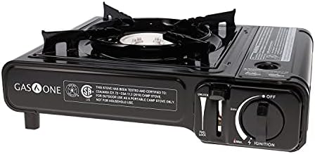 GasOne GS-1000 7,650 BTU Portable Butane Gas Stove Automatic Ignition with Carrying Case, CSA Listed