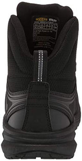 KEEN Utility Men’s Vista Energy Mid Sneakers Composite Toe Work Shoes Construction Shoes, Black/Raven, 7 D (Medium) US