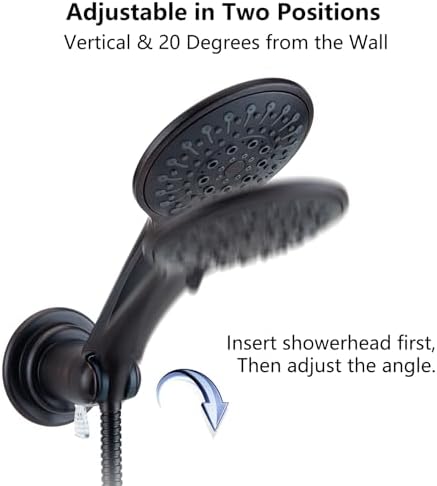 BOPai Vacuum Suction Cup Shower Head Holder, Adjustable 20 Degrees from The Wall - Oil Rubbed Bronze