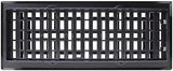 Decor Grates AJH412-BLK Oriental Floor Register, 4x12 Inches, Textured Black