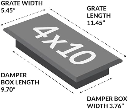 Decor Grates ST410 Scroll Design Floor Register, 4x10 Inches, Textured Black