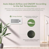 Register Booster Fan Fits 4” x 10” Register Holes, Smart Control Heating Cooling AC Vent Fan, 10-Speed Quiet Register Vent Booster Fans with Thermostat Control & Remote Control