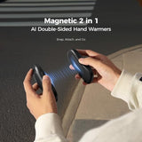 OCOOPA AI Smart Magnetic Double-Sided Heating Hand Warmers Rechargeable 2 Pack,10000mAh Electric Heater, Larger Warming Surface, 4 Heat Levels, Max 136°F, Men Gifts for Christmas,UT3 PRO
