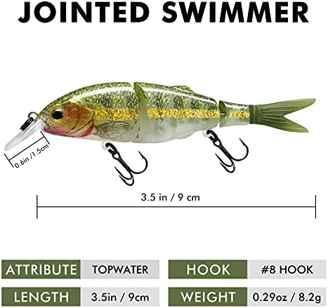 TRUSCEND Swimmax for Freshwater and Saltwater, Lifelike Fishing Lures for Bass Trout Crappie Walleye Pike Bluegill Salmon, Swimbait for Bass Fishing, Amazing Fishing Gear Gifts for Family Fishing