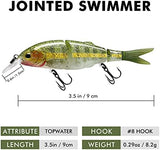 TRUSCEND Swimmax for Freshwater and Saltwater, Lifelike Fishing Lures for Bass Trout Crappie Walleye Pike Bluegill Salmon, Swimbait for Bass Fishing, Amazing Fishing Gear Gifts for Family Fishing