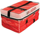 Absolute Outdoor Kent Clear Storage Bag with Type II Life Jackets, 4 Each (Adult, Orange)