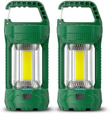 Favourlite Camping Lantern, 1500LM Camping Light 3000 Capacity Phone Charger LED Impact-Resistant Flashlight Lantern Portable Waterproof Hurricane Lanterns for Power Outages (Green+Green)