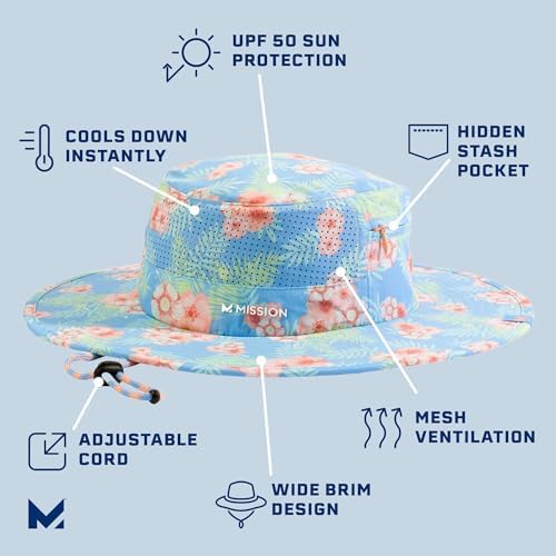 MISSION Cooling Anywhere Wide Brim Bucket Hat