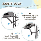 Busy Bee Kids Director Camping Chair with Foldable Side Table, Lightweight, Flat Folding, Compact and Portable, Perfect Kid Beach Chairs, Supports 150 Lbs.