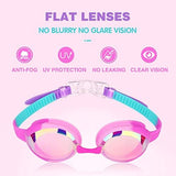 Keary Kids Swim Goggles for Toddler Kids Youth(3-12),Anti-Fog Waterproof Anti-UV Clear Vision Water Pool Goggles