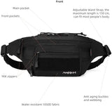 Tactical Fanny Pack Military Army Molle Edc Hip Waist Bag for Men Women 3.5L (Black)