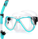 Greatever Dry Snorkel Set,Panoramic Wide View,Anti-Fog Scuba Diving Mask,Professional Snorkeling Gear