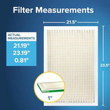 Filtrete 21.5x23.5x1 AC Furnace Air Filter, MERV 8, MPR 700, Tough on Pollen, Easy on Airflow, 3-Month Pleated 1-Inch Electrostatic Air Cleaning Filter, 4-Pack (Actual Size 21.19 x 23.19 x 0.81 in)
