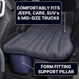 Pittman Outdoors AirBedz Inflatable PVC Rear Seat Air Mattress, Black - Mid-Size Fits Jeeps, Car, SUV’s & Mid-Size Trucks, Comes with Portable DC Air Pump