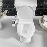 SAMODRA Non-Electric Bidet - Self Cleaning Dual Nozzle (Frontal and Rear Wash) Fresh Water Bidet Toilet Seat Attachment with Independent Adjustable Water Pressure (Classic Black/Silver)