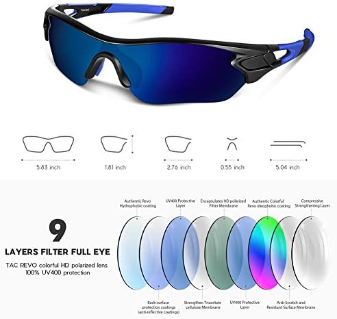 BEACOOL Polarized Sports Sunglasses for Men Women Youth Baseball Cycling Running Driving Fishing Golf Motorcycle TAC Glasses