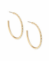 Kendra Scott Veronica Hoop Earrings in Gold Iridescent Crystal