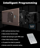 AirBlaze Z4, Quiet Register Booster Fan Fits 4”x10” Register Holes, Smart Vent Booster Fan with Thermostat Control & Remote Control, 10-Speed Control Heating Cooling AC Vent Fan (Brown)