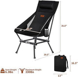 Camping Chair, Compact Backpacking Chair, Portable Folding Chair, Beach Chair with Side Pocket and headrest, Lightweight Hiking 188ZZ-SJB (Green 2 Pack)