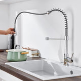 Kitchen Faucet Head Replacement with 15 Adapters, 3 Function Pull Down Kitchen Faucet Spray Head, Pull Out Kitchen Sink Tap Sprayer Nozzle, Chrome, Plastic