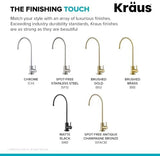 KRAUS Purita 100% Lead-Free Kitchen Water Filter Faucet in Spot Free Antique Champagne Bronze, FF-100SFACB