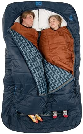 Kelty Tru.Comfort Doublewide 20 Degree Sleeping Bag – Two Person Synthetic Camping Sleeping Bag for Couples & Family Camping