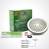 GURIN Shower Head High Pressure Rain, Luxury Bathroom Showerhead with Brushed Nickel Plated Finish, Adjustable Angles, Anti-Clogging Silicone Nozzles