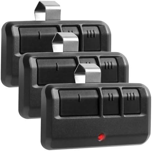 3 Replacement Garage Door Opener Remote,𝐎𝐧𝐥𝐲 Compatible with Liftmaster Chamberlain Sears Craftsman Garage Door Opener Remote 893MAX,Black,3 Pack