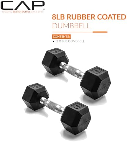 CAP Barbell Coated Dumbbell Weight | Multiple Options Pairs & Sets