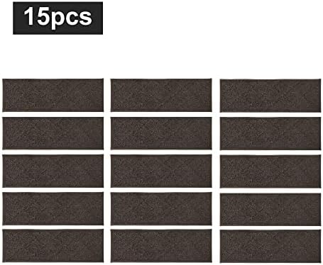 COSY HOMEER Edging Stair Treads Non-Slip Carpet Mat 28inX9in Indoor Stair Runners for Wooden Steps, Edging Stair Rugs for Kids and Dogs, 100% Polyester TPE Backing (15pc, Brown)