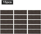 COSY HOMEER Edging Stair Treads Non-Slip Carpet Mat 28inX9in Indoor Stair Runners for Wooden Steps, Edging Stair Rugs for Kids and Dogs, 100% Polyester TPE Backing (15pc, Brown)