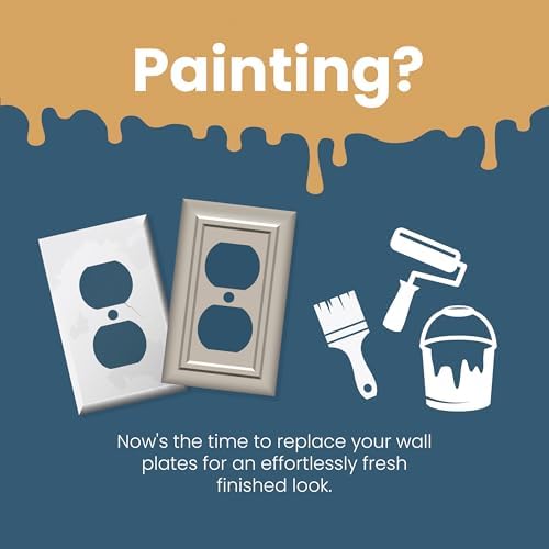 Franklin Brass Classic Architecture (3-Pack) Outlet Covers Pure White 1-Gang Wall Plate Single Duplex Switch Plates Electrical Guard W35242V-PW-C