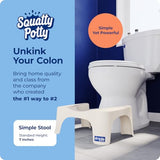 Squatty Potty Simple Bathroom Toilet Stool, Buttercream 7", Ergonomic Stool – Posture-Enhancing Bathroom Footrest for Improved Digestion & Constipation Relief