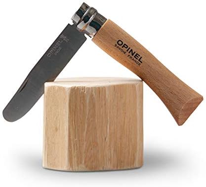 Opinel My First No.7 Stainless Steel Children’s Folding Pocket Knife with Safety Rounded Tip
