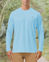 Roadbox Mens UPF 50+ UV Sun Protection Shirts Outdoor Long Sleeve SPF Rash Guard for Fishing Hiking Swimming Running