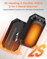 2 Pack AI Hand Warmer Rechargeable, Portable Electric Hand Warmers Reusable, USB Handwarmers, Outdoor/Indoor/Work/Studying/Camping/Hunting/Golf/Pain Relief/Game/Warm Gifts for Men Women Kids