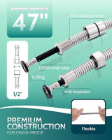 LUFEIDRA Handheld Bidet Sprayer for Toilet-Adjustable Water Pressure Jet Spray with Bidet Hose for Feminine Wash, New Premium Stainless Steel Muslim Shower Toilet Bidet Cloth Diaper Sprayer Set